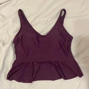 Purple Kona Sol tankini bathing suit top 16W